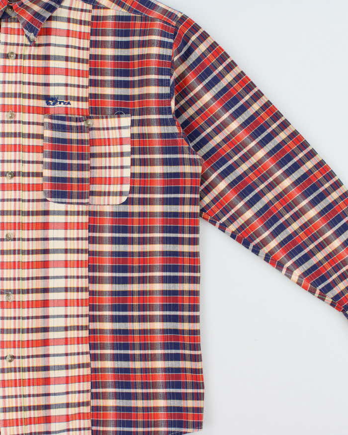 Vintage 1990s "Mo Betta" Plaid Long Sleeve Western Shirt - L