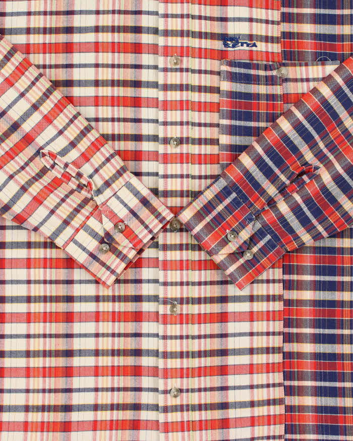 Vintage 1990s "Mo Betta" Plaid Long Sleeve Western Shirt - L