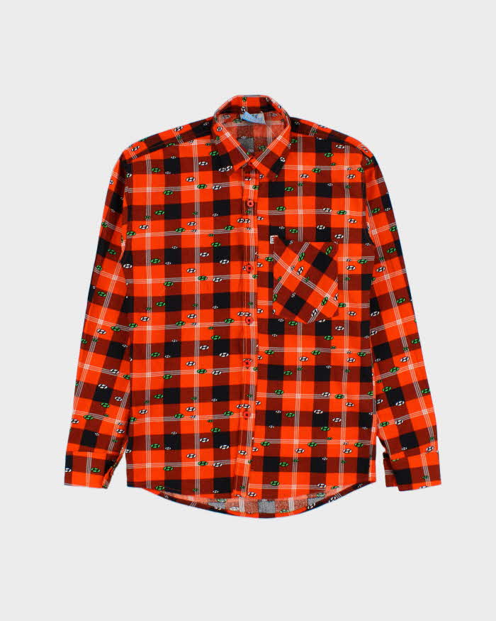 Vintage 1980s Hyundai Plaid Long Sleeve Shirt - M