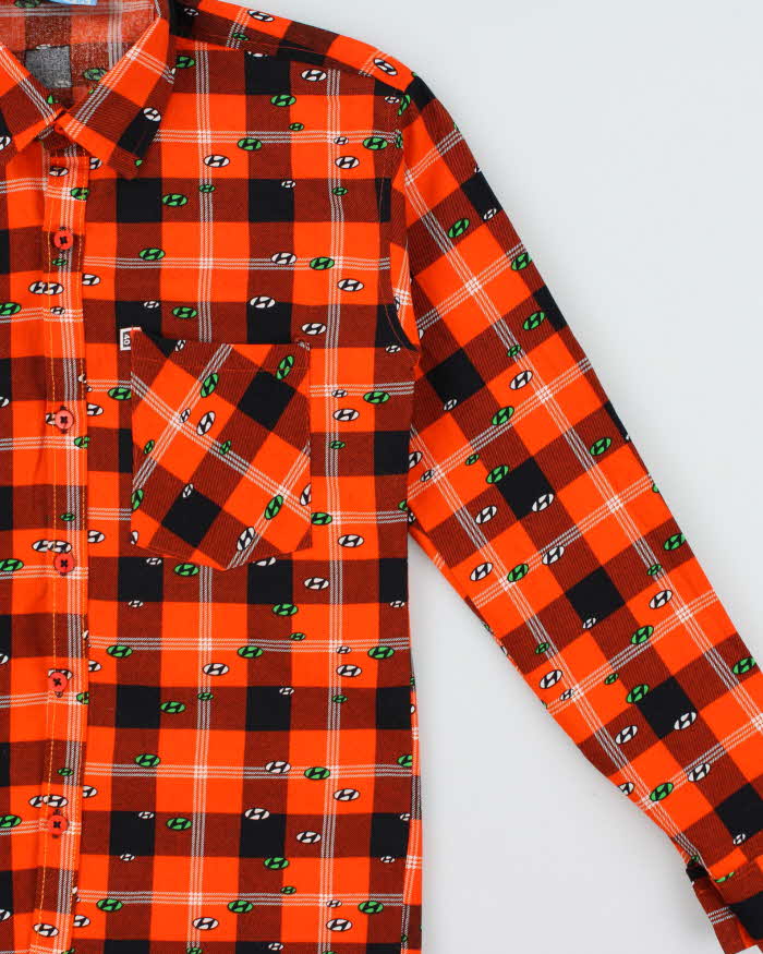 Vintage 1980s Hyundai Plaid Long Sleeve Shirt - M