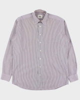 Vintage 1990s Hugo Boss Striped Long Sleeve Shirt - L