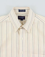 Vintage 1990s Gant Purebred Oxford Striped Long Sleeve Shirt - M