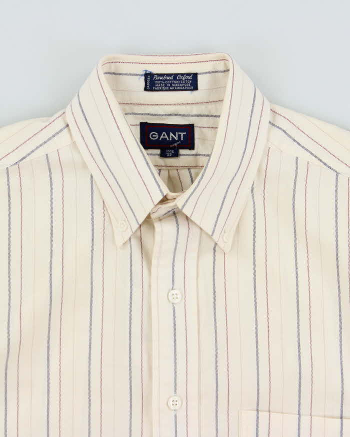Vintage 1990s Gant Purebred Oxford Striped Long Sleeve Shirt - M