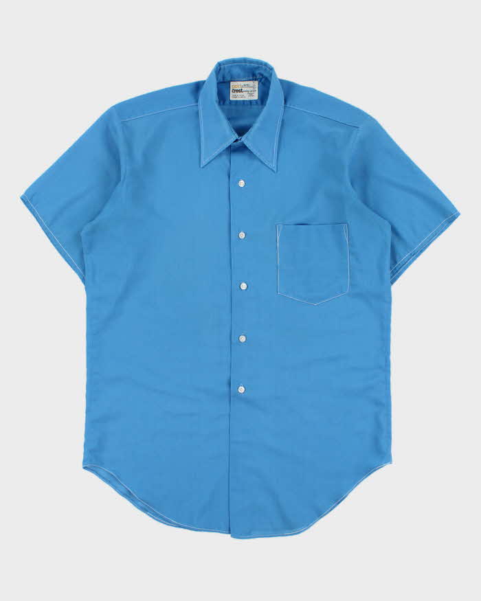 Vintage 1970s Gold Crest By Darby PermaPress Short Sleeve Shirt - M