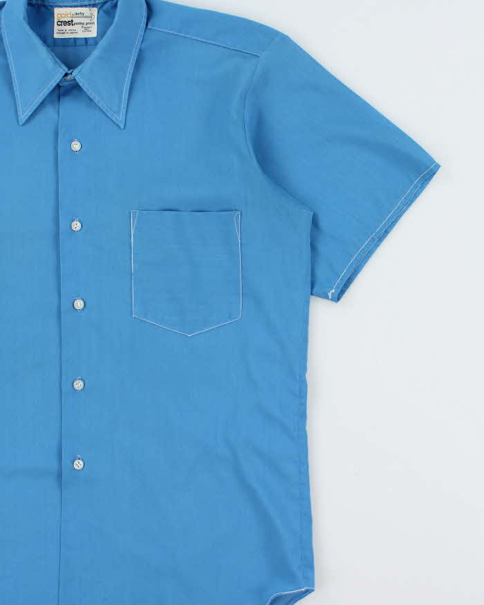 Vintage 1970s Gold Crest By Darby PermaPress Short Sleeve Shirt - M