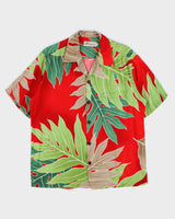 Vintage 1990s Two Paddles Made In USA Hawaiian Shirt - M