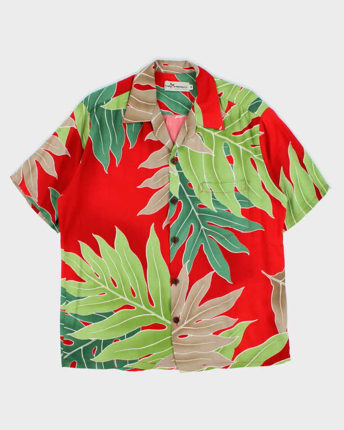 Vintage 1990s Two Paddles Made In USA Hawaiian Shirt - M