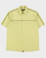 Vintage Y2K 00s Dansen Japan Avocado Green Short Sleeve Pocket Shirt - XL