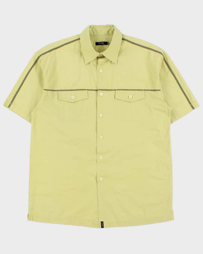 Vintage Y2K 00s Dansen Japan Avocado Green Short Sleeve Pocket Shirt - XL