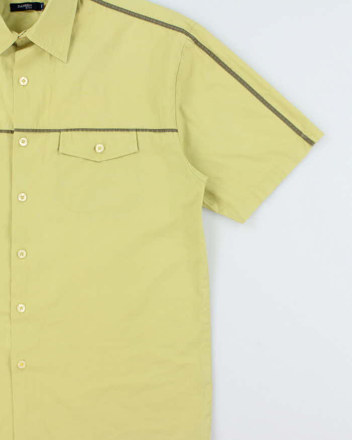 Vintage Y2K 00s Dansen Japan Avocado Green Short Sleeve Pocket Shirt - XL