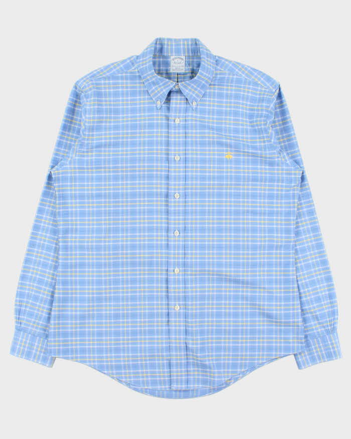 Vintage Brooks Brothers Supima Cotton Plaid Slim Fit Long Sleeve Shirt - L