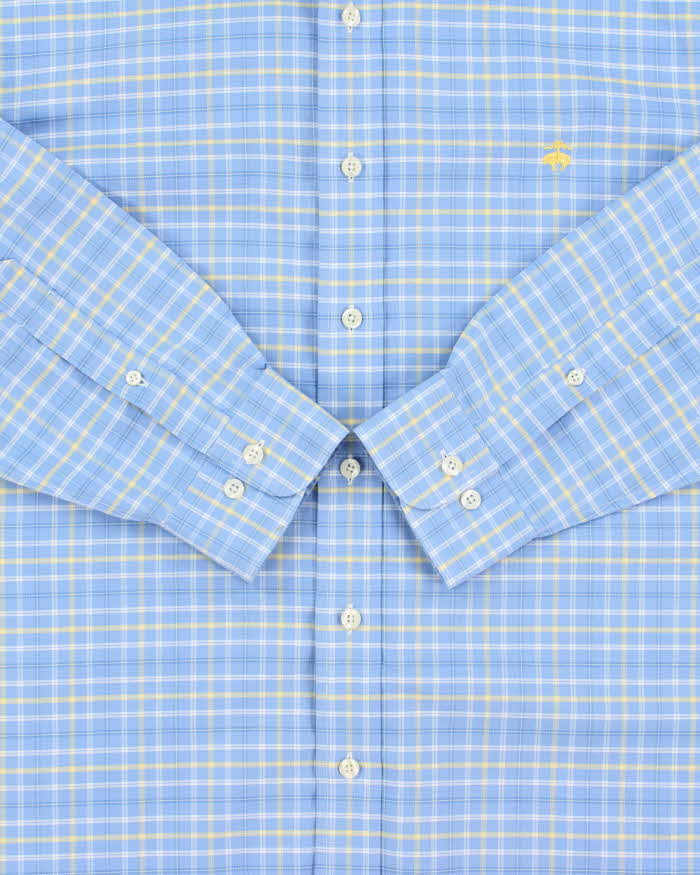 Vintage Brooks Brothers Supima Cotton Plaid Slim Fit Long Sleeve Shirt - L