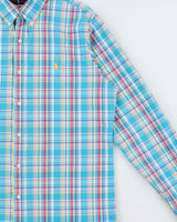 Vintage Ralph Lauren Plaid Classic Fit Long Sleeve Shirt - M