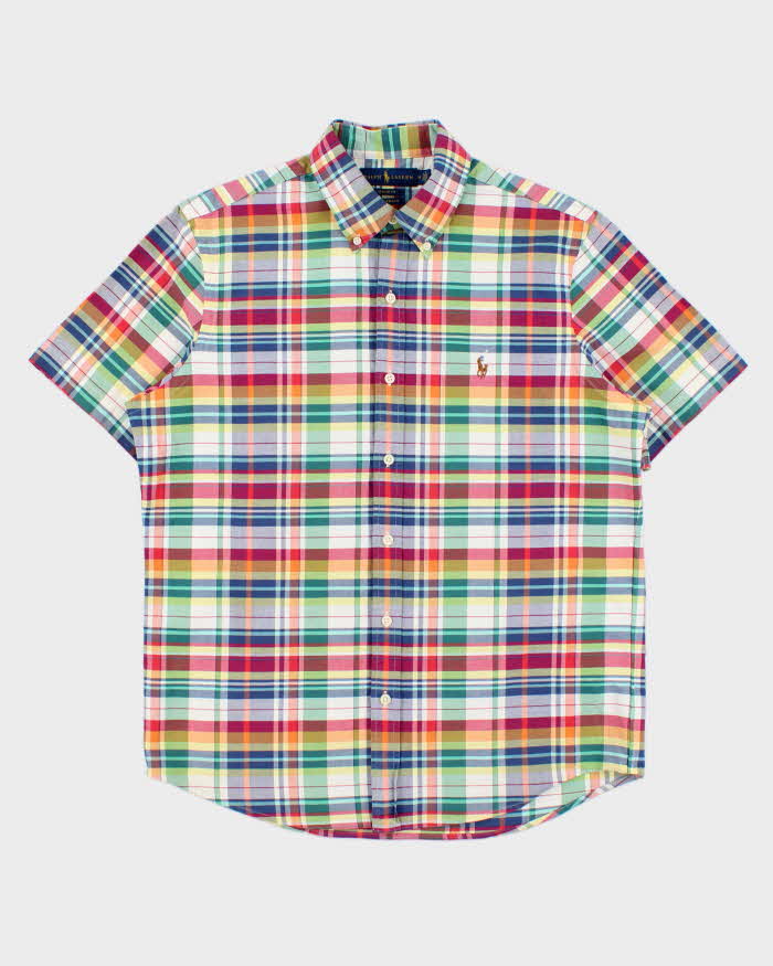 Vintage Ralph Lauren Plaid 'RL Untucked Classic Fit' Short Sleeve Shirt - M