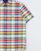 Vintage Ralph Lauren Plaid 'RL Untucked Classic Fit' Short Sleeve Shirt - M