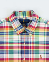 Vintage Ralph Lauren Plaid 'RL Untucked Classic Fit' Short Sleeve Shirt - M