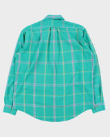 Vintage 1990s Gant 'Fox Hunt Plaid' Long Sleeve Flap Pocket Shirt - L