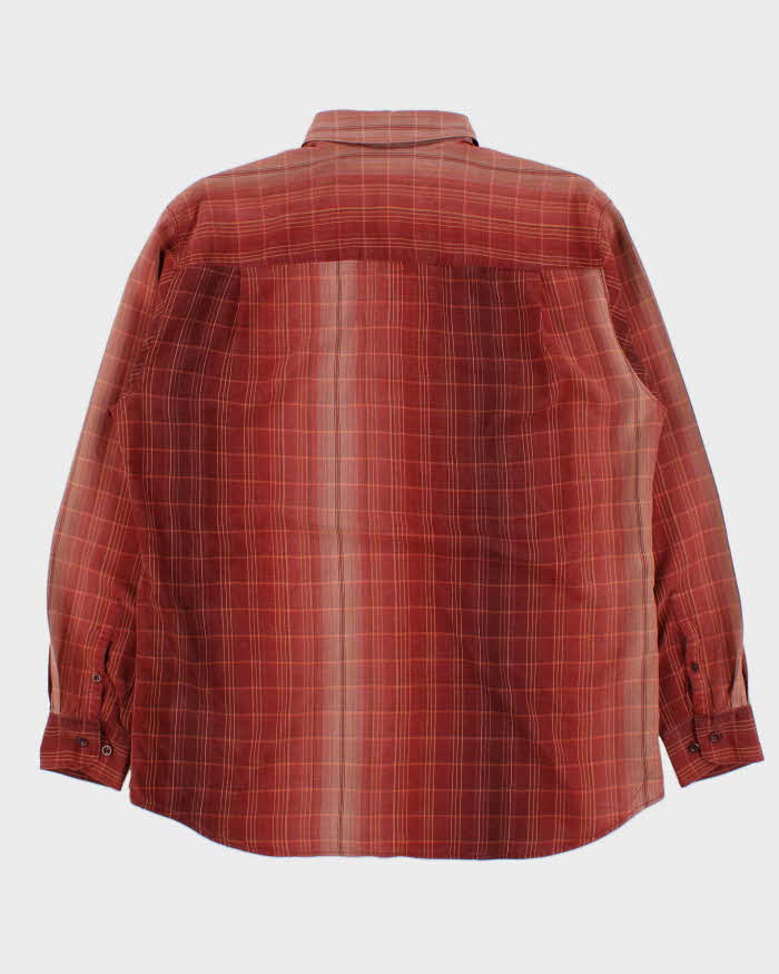 Vintage Y2K 00s Tommy Bahama Silk Gradient Plaid Long Sleeve Shirt - L