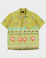 Vintage 1960s Royal Men's Shop Honolulu Made In USA Polynesian Tapa Barkcloth Hawaiian Shirt - L