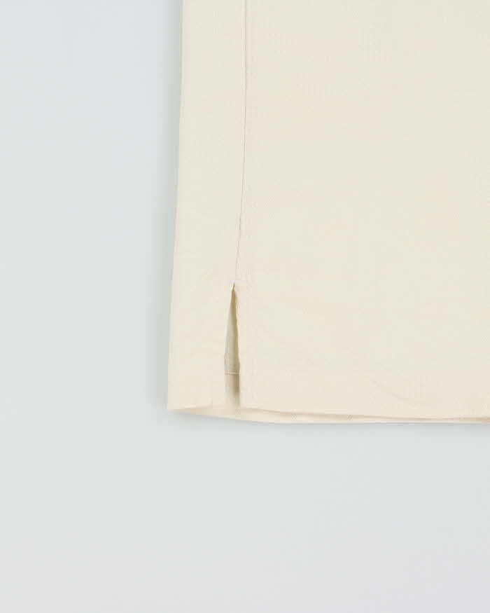 Vintage Y2K 00s Jamaica Jaxx Cream Textured Tiki Hawaiian Shirt - L