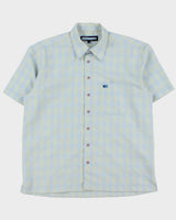 Vintage Y2K 00s Point Zero Gradient Check Short Sleeve Shirt - L