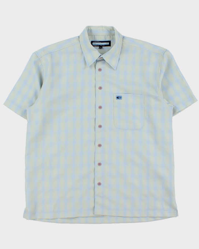Vintage Y2K 00s Point Zero Gradient Check Short Sleeve Shirt - L