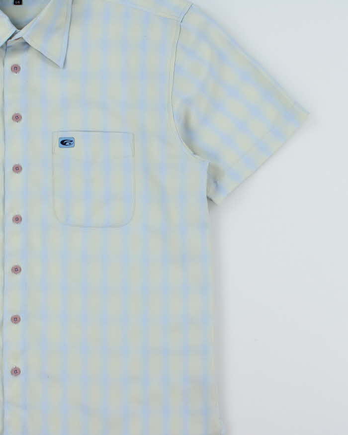 Vintage Y2K 00s Point Zero Gradient Check Short Sleeve Shirt - L