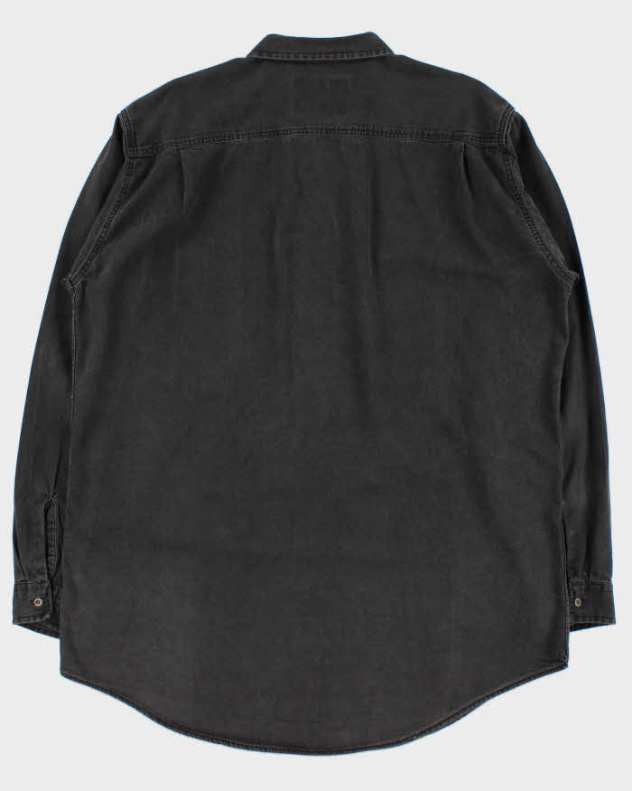 Vintage 1990s Levi's Heavyweight Long Sleeve Dark Wash Denim Shirt - XL