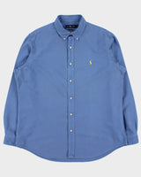 Vintage Ralph Lauren Steel Blue Classic Fit Long Sleeve Shirt - XL