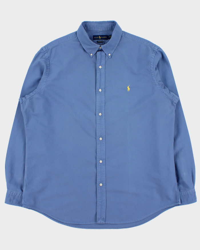 Vintage Ralph Lauren Steel Blue Classic Fit Long Sleeve Shirt - XL