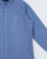 Vintage Ralph Lauren Steel Blue Classic Fit Long Sleeve Shirt - XL