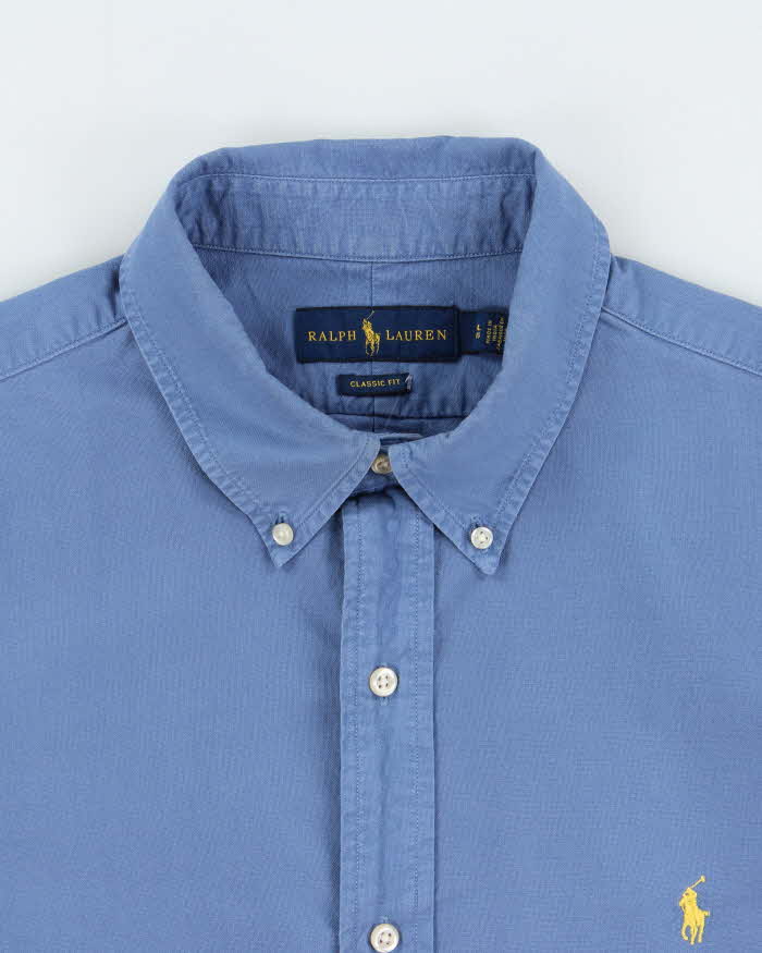 Vintage Ralph Lauren Steel Blue Classic Fit Long Sleeve Shirt - XL