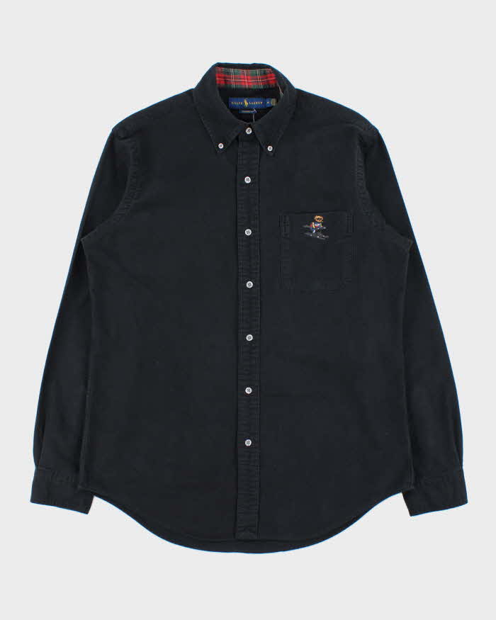 Vintage Ralph Lauren Polo Bear Ski Brushed Cotton Classic Fit Long Sleeve Shirt - M