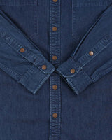 Vintage Stussy Denim Long Sleeve Snap Button Shirt - M