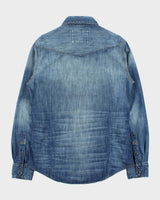 Vintage Y2k 2000s True Religion Denim Long Sleeve Snap Button Shirt - L