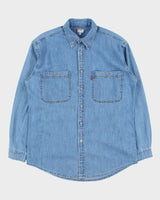 Vintage 2000s Levi's Oversized Denim Long Sleeve Shirt - M
