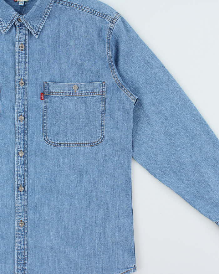 Vintage 2000s Levi's Oversized Denim Long Sleeve Shirt - M