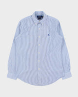 Vintage Ralph Lauren Striped Seersucker Long Sleeve Shirt - S