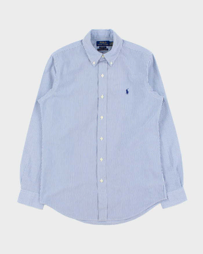 Vintage Ralph Lauren Striped Seersucker Long Sleeve Shirt - S