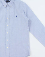 Vintage Ralph Lauren Striped Seersucker Long Sleeve Shirt - S