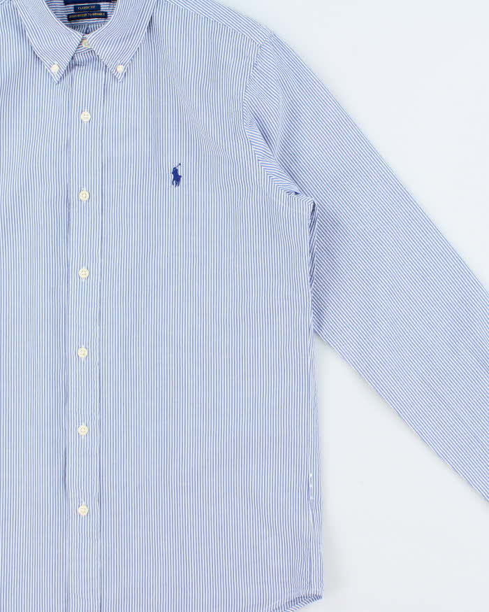Vintage Ralph Lauren Striped Seersucker Long Sleeve Shirt - S
