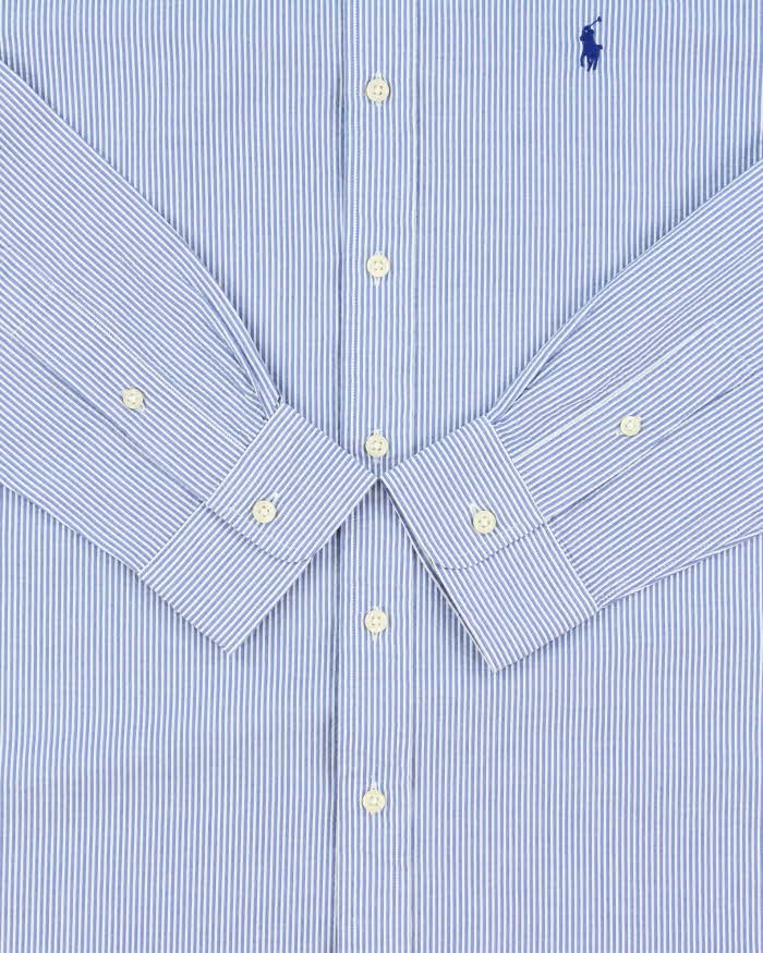 Vintage Ralph Lauren Striped Seersucker Long Sleeve Shirt - S