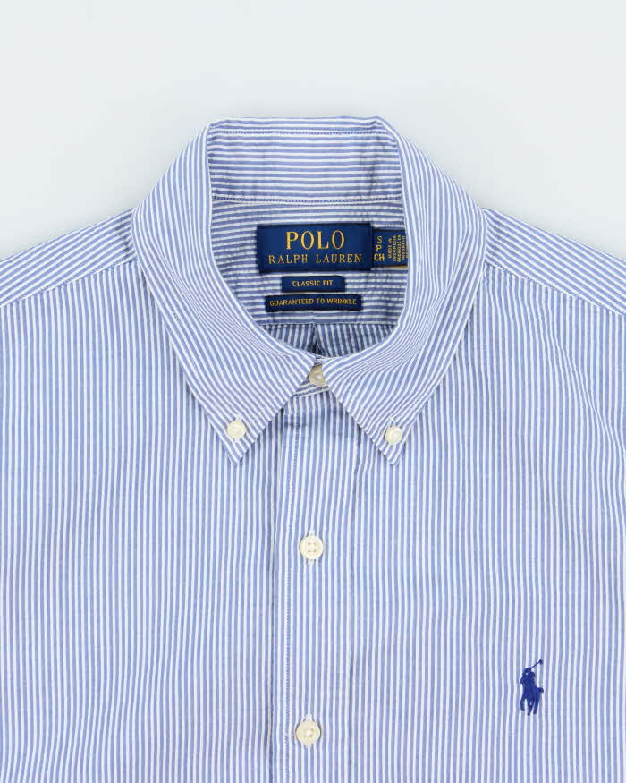 Vintage Ralph Lauren Striped Seersucker Long Sleeve Shirt - S