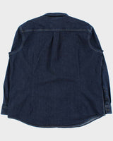 Vintage Dickies Dark Wash Heavyweight Denim Long Sleeve Relaxed Fit Workwear Shirt - XXL
