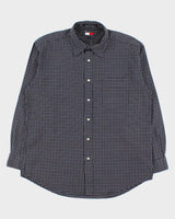 Vintage 1990s Tommy Hilfiger Windowpane Check Long Sleeve Shirt - L