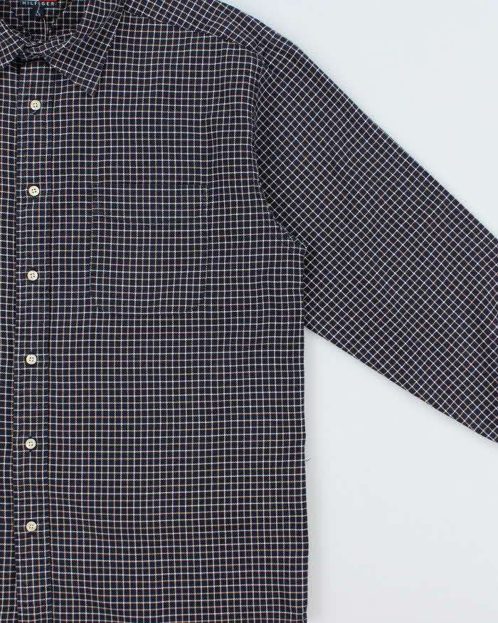 Vintage 1990s Tommy Hilfiger Windowpane Check Long Sleeve Shirt - L