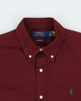 Vintage Polo Ralph Lauren Burgundy Classic Fit Long Sleeve Shirt - M
