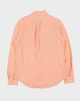 Vintage Ralph Lauren Apricot Knit Oxford Long Sleeve Shirt - L