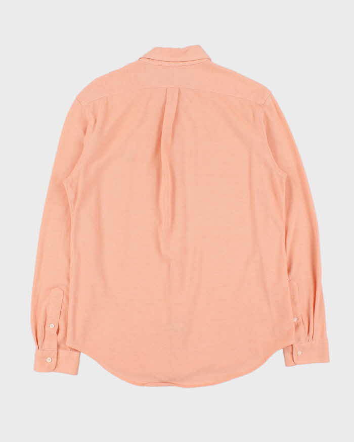 Vintage Ralph Lauren Apricot Knit Oxford Long Sleeve Shirt - L
