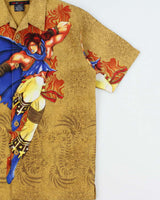 Vintage 1990s Soya Anime Manga Graphic Cuban Collar Short Sleeve Shirt - S